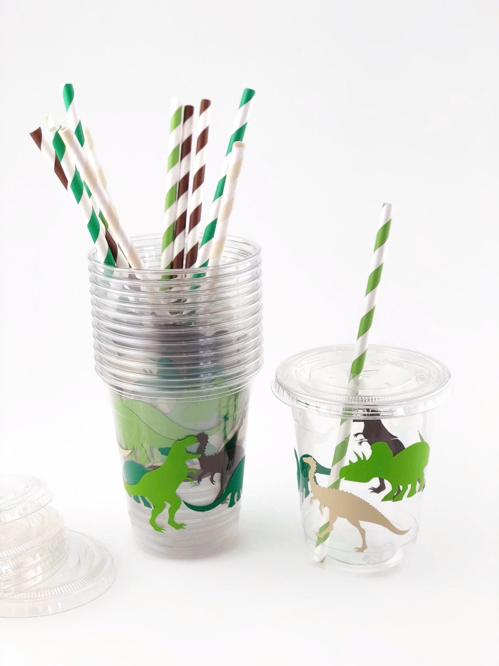 Dinosaur Cups Dinosaur Birthday Party Cups Dinosaur Party Etsy