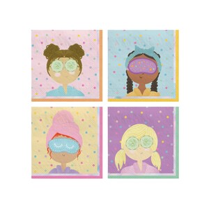 Tovaglioli per compleanno spa - Articoli per feste di coccole, addio al nubilato spa, decorazioni per compleanno con trucco, pigiama party, decorazioni per compleanno benessere