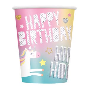 Unicorn Birthday Cups Unicorn Party Cups, Unicorn Cups, Unicorn Party Supplies, Unicorn Party Ideas, Pastel Unicorn Birthday Decorations image 2