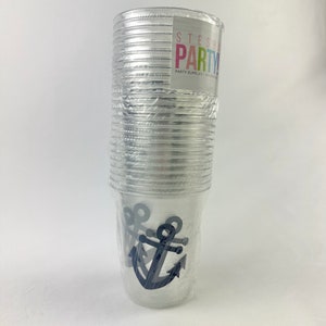 Nautical Party Cups Nautical Wedding Anchor Cups Nautical Baby Shower Beach Wedding Engagement Party Pirate Theme Birthday Cups image 4