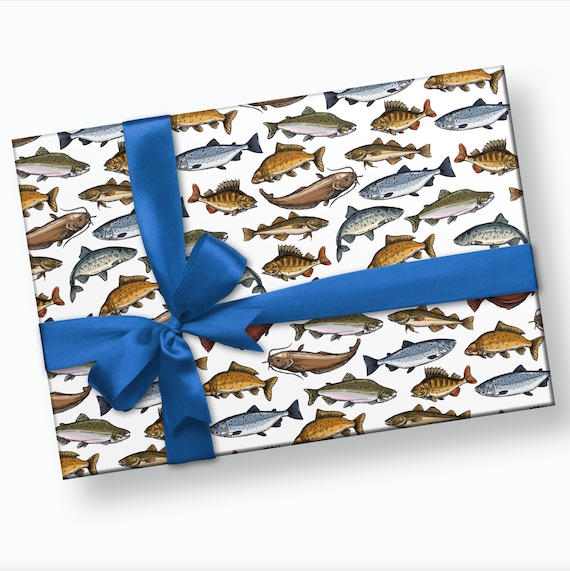 Fish Gift Wrap Fishing Party, Fishing Birthday, Fish Party Supplies, Gone Fishing  Party, First Birthday, Fishing Gift, Wrapping Paper -  Singapore