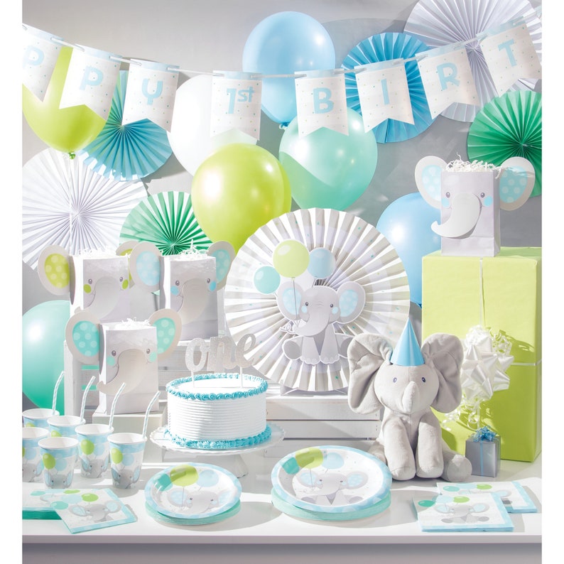 Elephant Centerpiece Elephant Baby Shower Decorations, Elephant Birthday Decorations, Boy Baby Shower Decorations, Shower Centerpiece image 3