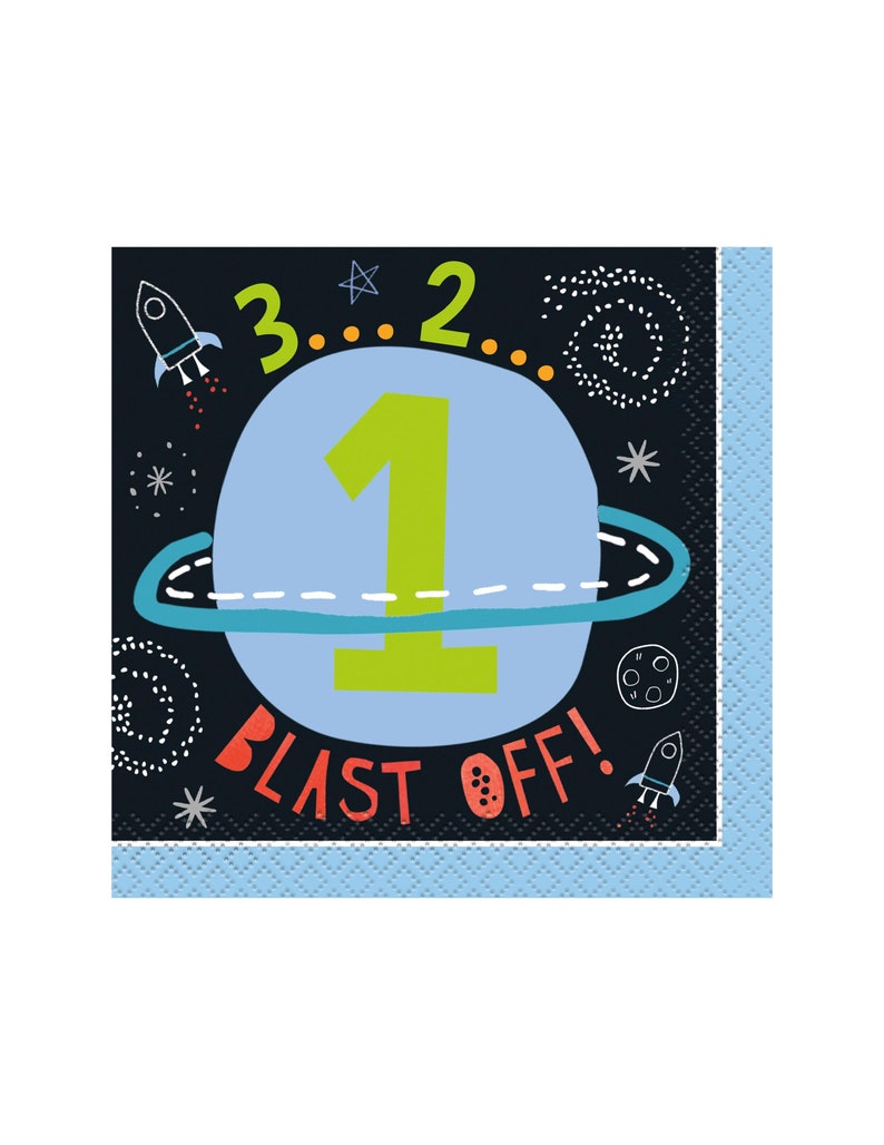 Space Birthday Party Napkins Outer Space Birthday Space Birthday Party Galaxy Party Blast Off Napkins Astronaut Party Rocket