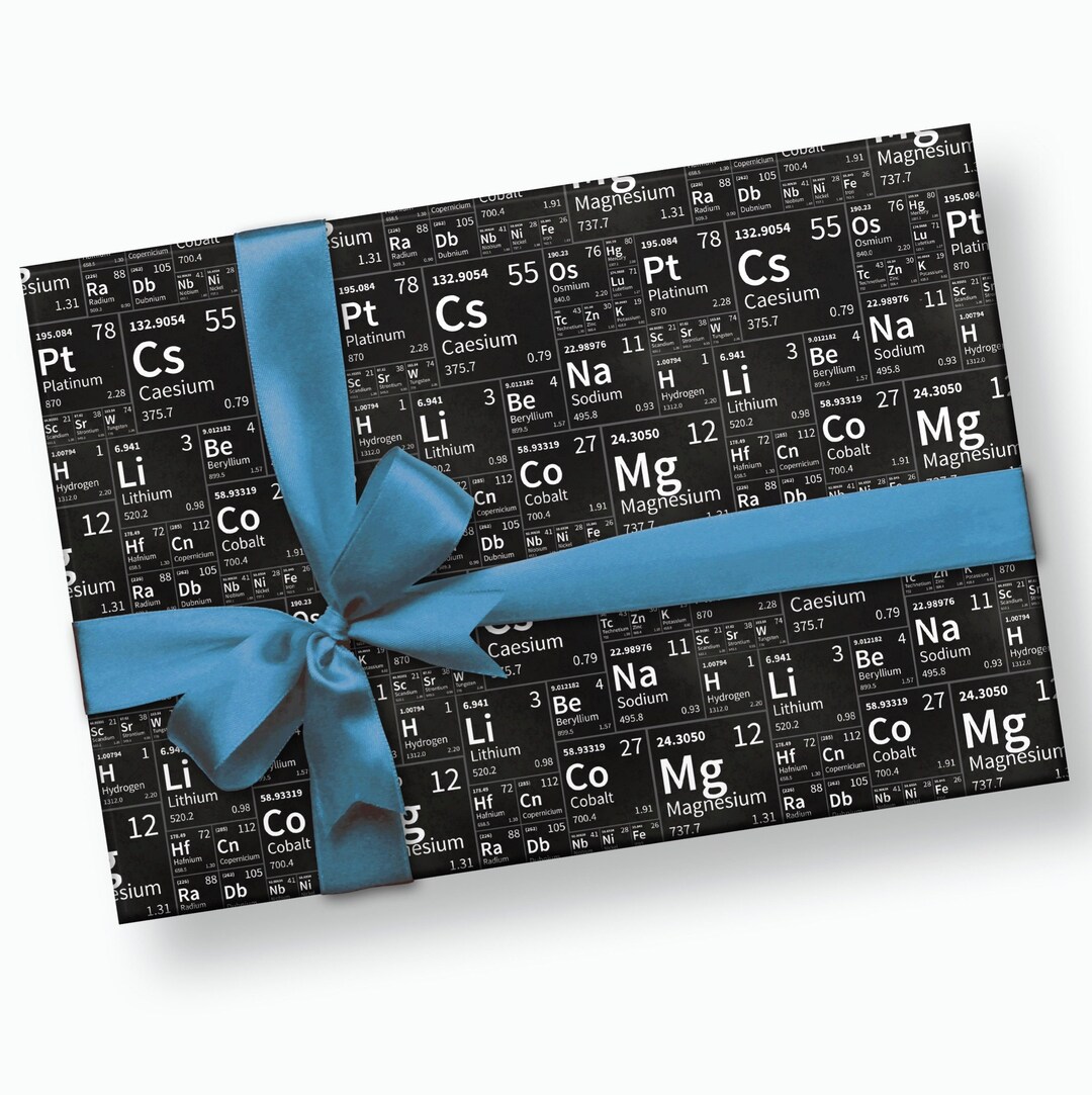 Science Gift Wrap Science Wrapping Paper, Chemistry Gift, Physics Gift