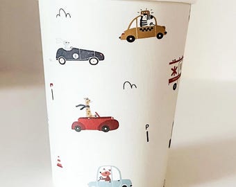 Transportation Party Cups - Vehicles Birthday, Truck Party Supplies, Car Racecar Ambulance Taxi Police, Party Animals, Things That Go Party