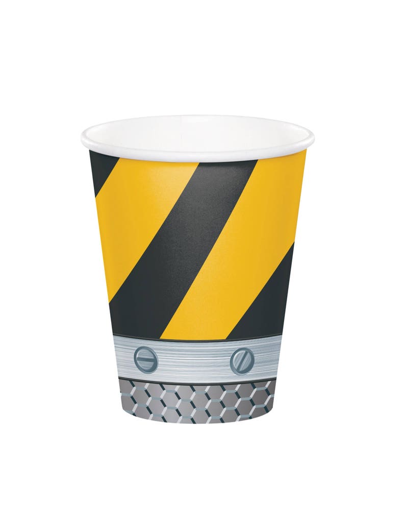 Construction Party Cups Construction Birthday Cups Baby Shower Under Construction Party Supplies Digger Party Baby Under Construction