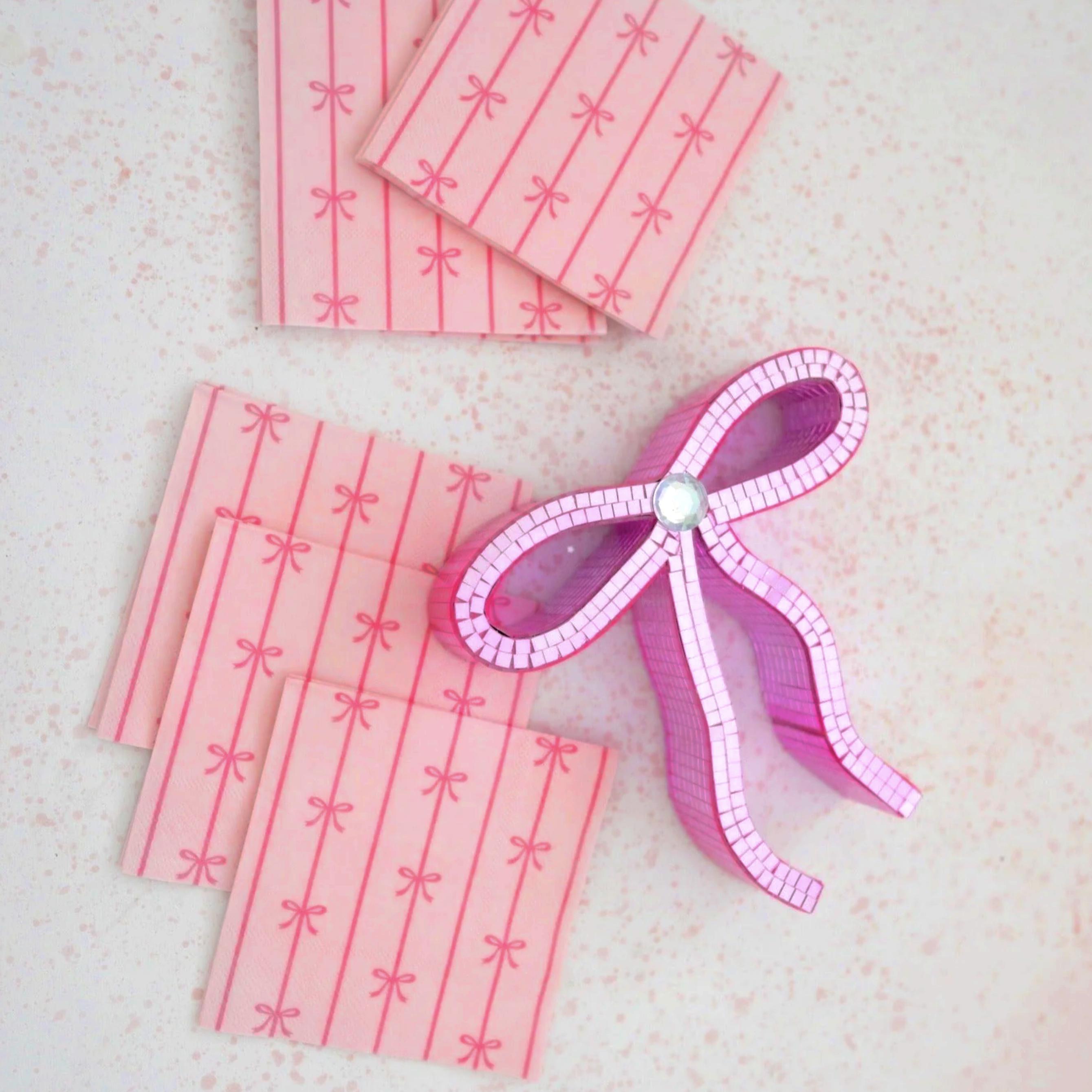Color Party diner/feest servetten - 30x - fuchsia roze - 38 x 38 cm