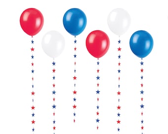 Ballons rouges, blancs et bleus - Ballons de fête patriotiques, décorations de fête du 4 juillet, décorations de ballons, articles de fête pour le jour de l'indépendance