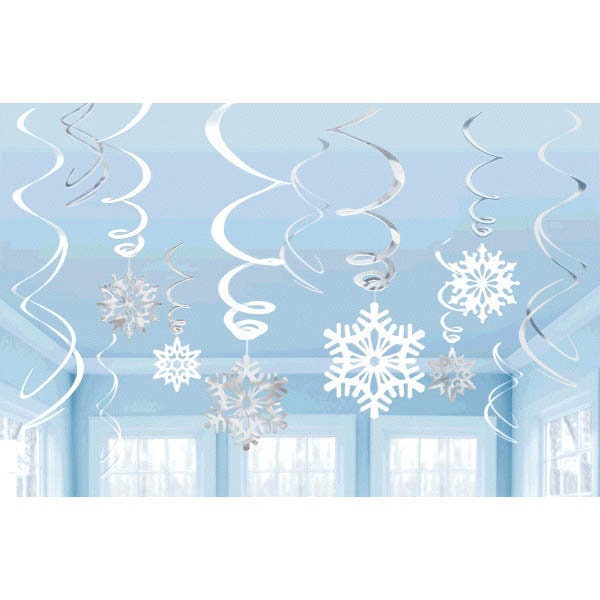 Snowflake Decorations - Winter Wonderland Party Decorations, Baby Shower Decorations, Snowflake First Birthday, Snowflake Party Supplies