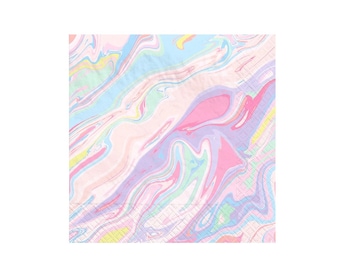 Pastellmarmor-Servietten 40ct, Pastellregenbogen-Partydekoration, Pastell-Geburtstags-Versorgungen, Mädchen-Babypartydekoration, Mädchen-Geburtstag-Servietten