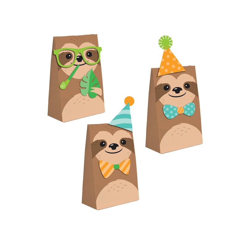 Sloth Favor Bags Sloth Party Favors Sloth Favors Sloth Etsy
