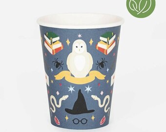 Wizard Party Cups - Magical Birthday Decorations, Wizard Party Supplies, Halloween Birthday, Wizard Baby Shower, Witch Birthday, Magic Party