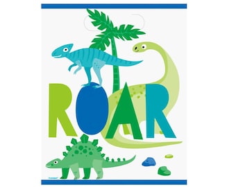 Dinosaur Party Favor Bags - Dinosaur Birthday Favors, Treat Bags, Dinosaur Loot Bags, Dinosaur Favors, Dinosaur Party Supplies, Dino Favors
