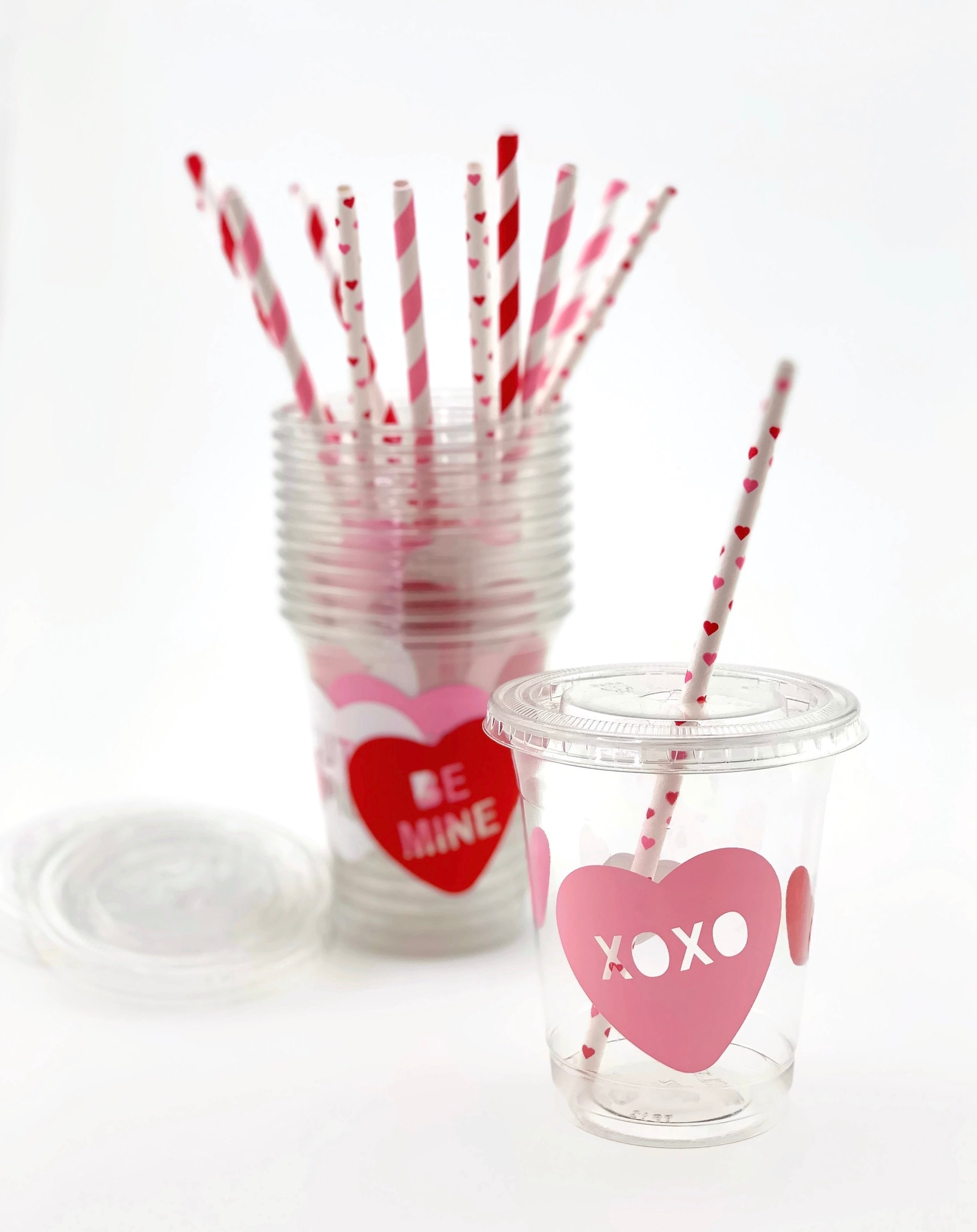 VALENTINES DAY CUPS - Valentines Party Cups Valentines Gifts Valentine  Hearts Candy Valentines Day Favor Cups Valentine's Day Cups Valentine