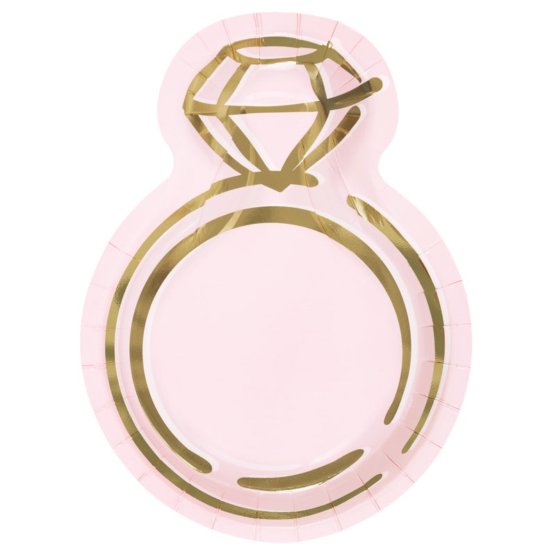Ring Shape Plate Ring Shaped Party Plates 8ct - Engagement Party Decorations ...