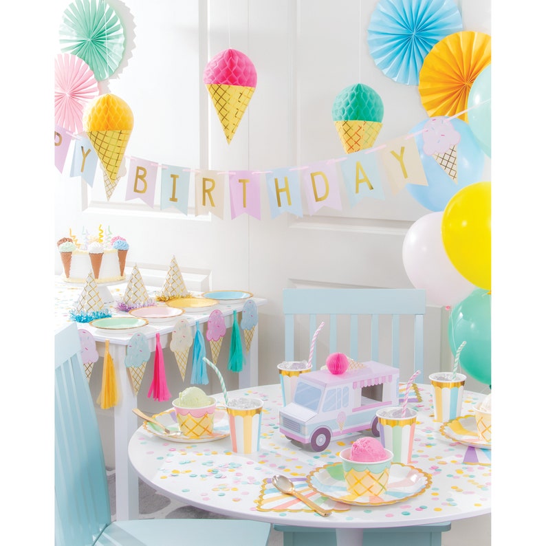 Ice Cream Party Centerpiece Ice Cream Birthday Centerpiece, Ice Cream Party Decor, Ice Cream Party Decorations, Ice Cream Party Supplies image 3