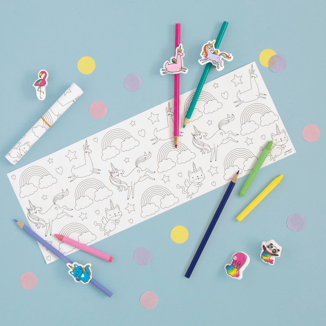Unicorn Party Coloring Pages - Unicorn Party Supplies, Unicorn Birthday ...