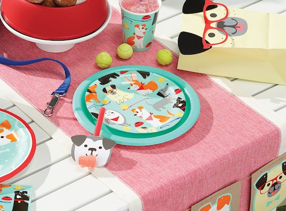 Puppy party plates discount