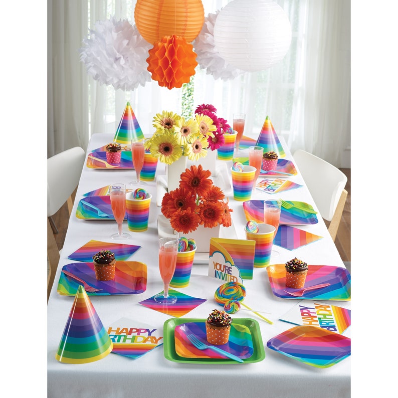 Tissue Garland Fiesta Baby Shower Rainbow Party Decorations Paint Party Decor Fiesta Tassel Garland Fiesta Birthday Rainbow Party