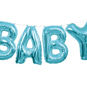 Blue Baby Balloon Banner - Boy Baby Shower, Boy Baby Balloon, Baby Shower Party Banner, Gender Reveal Party Balloon, Baby Shower Decorations