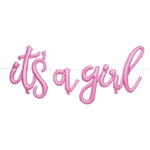 It&#39;s a Girl Balloon Banner - Girl Baby Shower Decorations, Baby Shower Balloons, Gender Reveal Party, Girl Baby Balloons, Shower Supplies