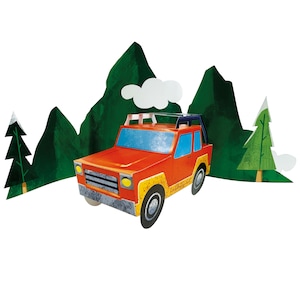 Wilderness Party Centerpiece - Adventure Birthday Centerpiece, 4x4 Party Supplies, Adventure Table Decorations, Explorer Birthday Supplies