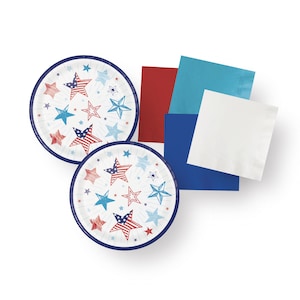 Patriotic Party Plates and Napkins - Election Day Party, Inauguration Day, Americana Party, Red White and Blue, Stars & Stripes, USA Party