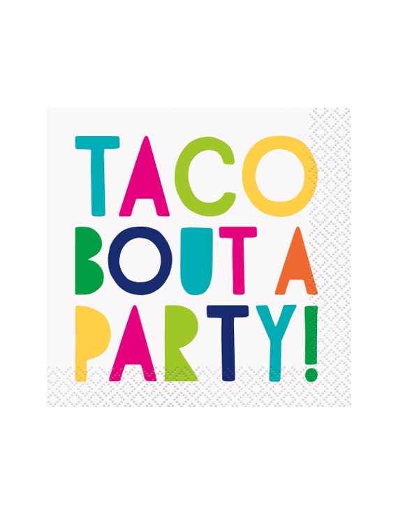 Taco Party Napkins - Fiesta Party, Fiesta Decorations, Fiesta Birthday, Taco Party Supplies, Cinco de Mayo Party, Fiesta Napkins