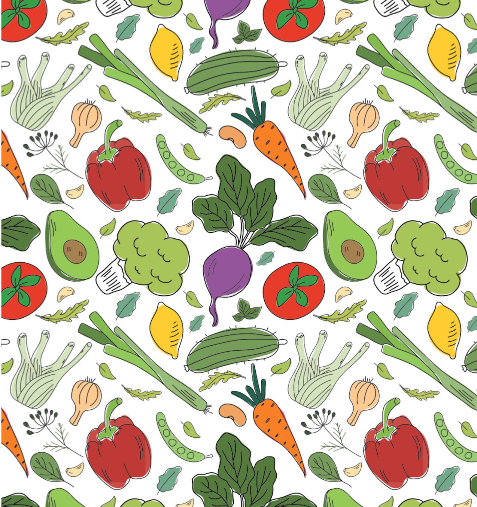 Vegetable Wrapping Paper Vegetable Party Vegetable Etsy
