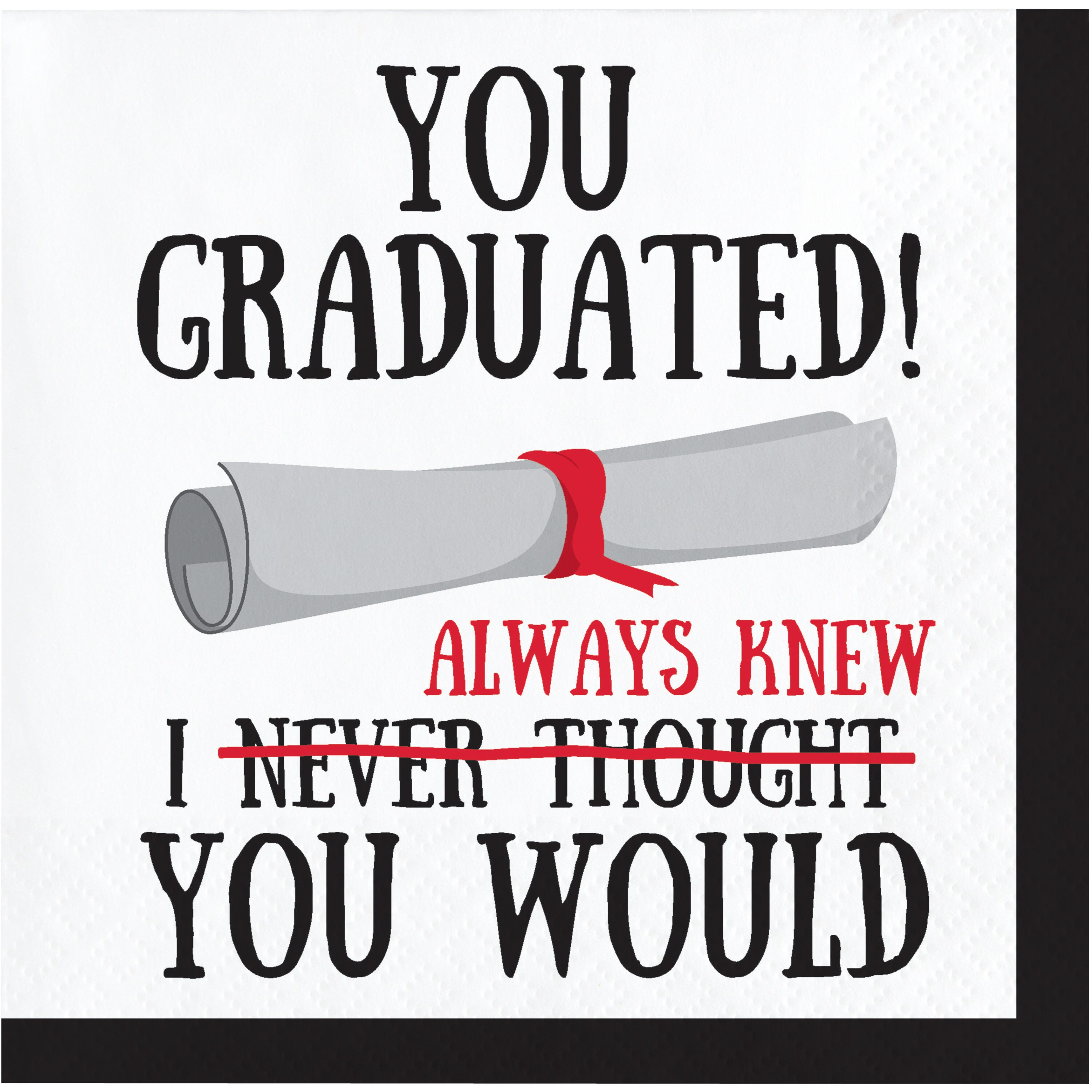 Funny Graduation Napkins Graduation Party Napkins Etsy