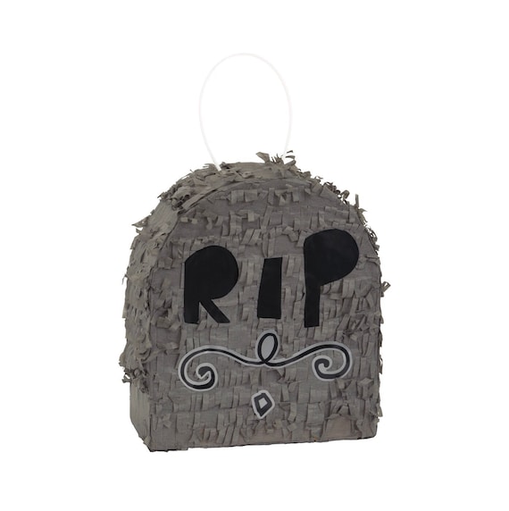 Mini Tombstone Piñata - RIP Party Decorations, Halloween Party Pinata, Teen Halloween Party Decoration, Milestone Birthday, Halloween Favors