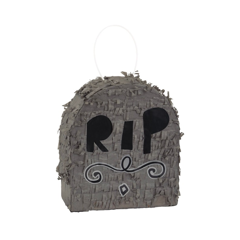 Mini piñata avec pierre tombale - RIP décorations de fête, pinata de fête d'Halloween, décoration de fête d'Halloween pour adolescents, anniversaire important, cadeaux d'Halloween image 1