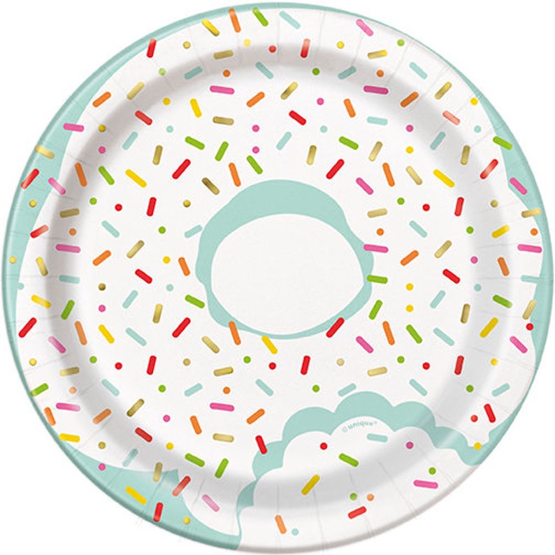 Donut Party Cake Plates  Donut Plates Donut Birthday Donut image 1