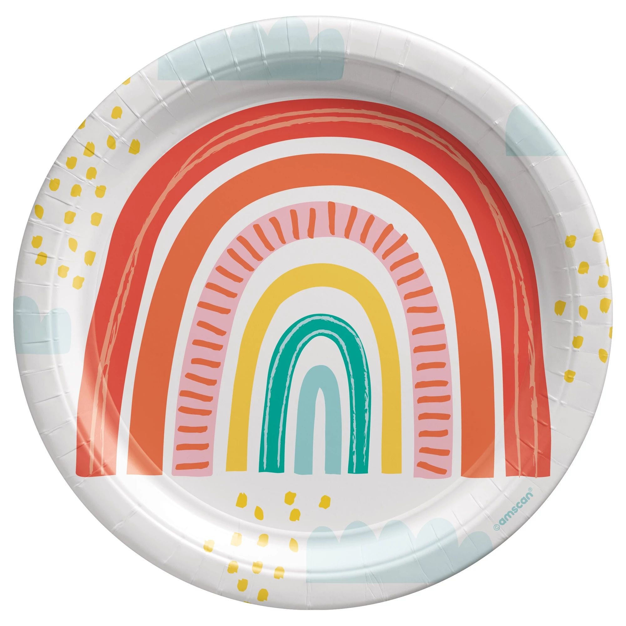 Rainbow Party Plates Rainbow Baby Shower Plates Rainbow Etsy