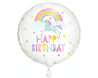 Rainbow Unicorn Balloon - Unicorn Birthday Decorations, Party Supplies, Unicorn Party Decorations, Birthday Balloon, Girl Birthday Supplies