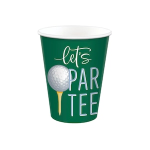 Let's Par Tee Golf Cups 20 pz - Articoli per feste di golfisti, decorazioni per compleanni Hole in One, bicchieri per feste di golf, pensionamento per golfisti, bicchieri di carta per bevande
