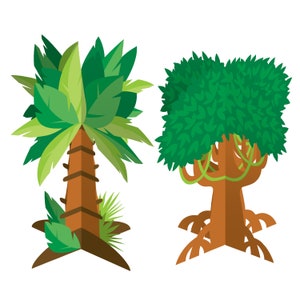 Tropical Party Centerpiece - Safari Party Decorations, Jungle Party, Zoo Animal Party, Aloha Baby Shower, Tropical Birthday Decorations