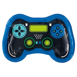 ゲームパーティープレート - ビデオゲームの誕生日用品、ゲームオンパーティーのデコレーション、ゲーマーの誕生日プレート、誕生日のデコレーション、ビデオゲームパーティー