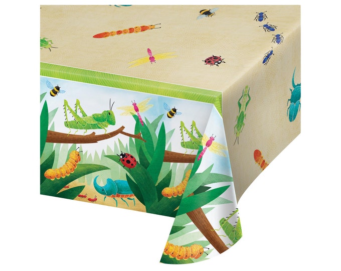 Tablecloth Yellow Insects Bug Party Tablecloth - Bug Birthday Party Supplies, Bug Birthday ...