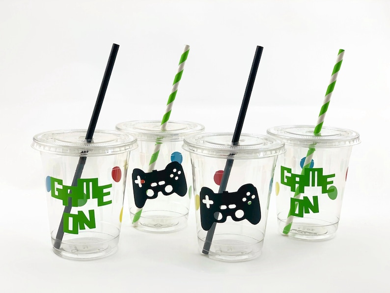 Video Game Party Cups Game on Party Supplies Video Game Etsy