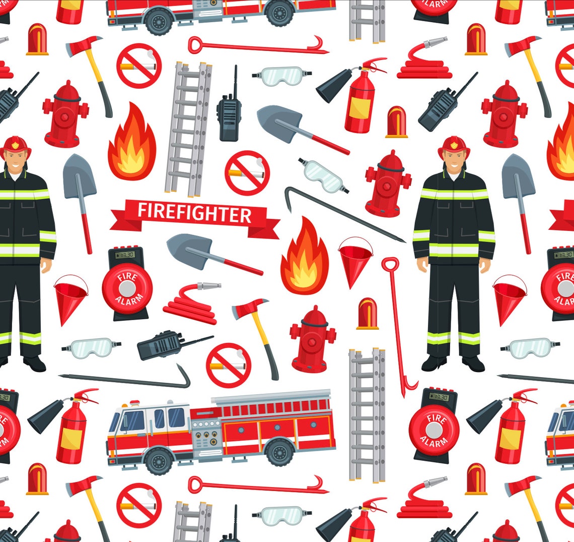 Firefighter Gift Wrap Firefighter Party Firefighter - Etsy