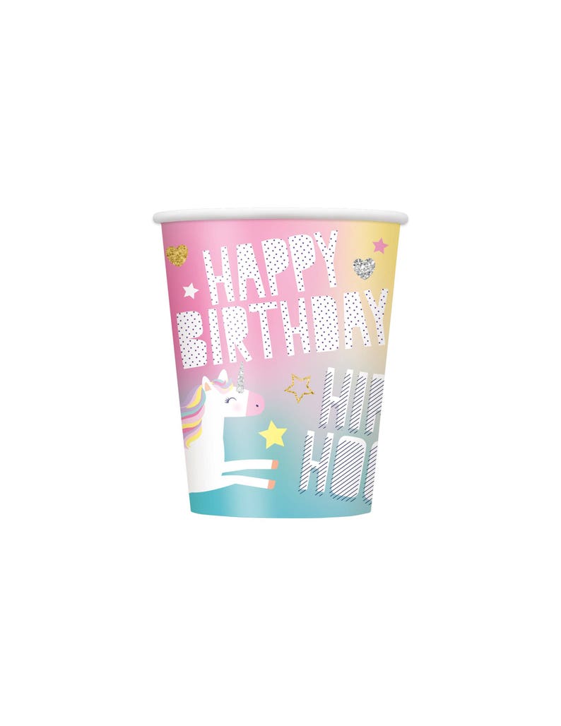 Unicorn Birthday Cups Unicorn Party Cups, Unicorn Cups, Unicorn Party Supplies, Unicorn Party Ideas, Pastel Unicorn Birthday Decorations image 1