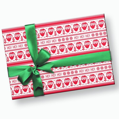 Santa Wrapping Paper Ugly Sweater Party 