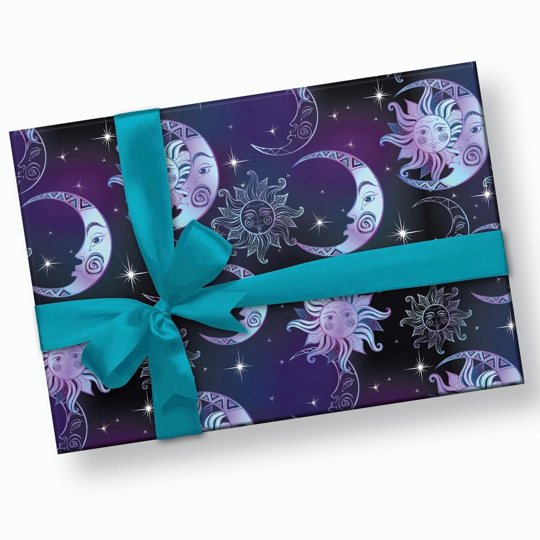 Celestial Gift Wrap Celestial Wrapping Paper, Zodiac Gift, Celestial