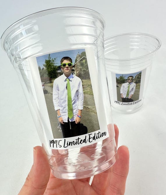 Custom Photo Cups 16oz Plastic Disposable - Personalized Birthday Favor  Vintage Cups Pictures Disposable Birthday Drink or Favor Container - Etsy
