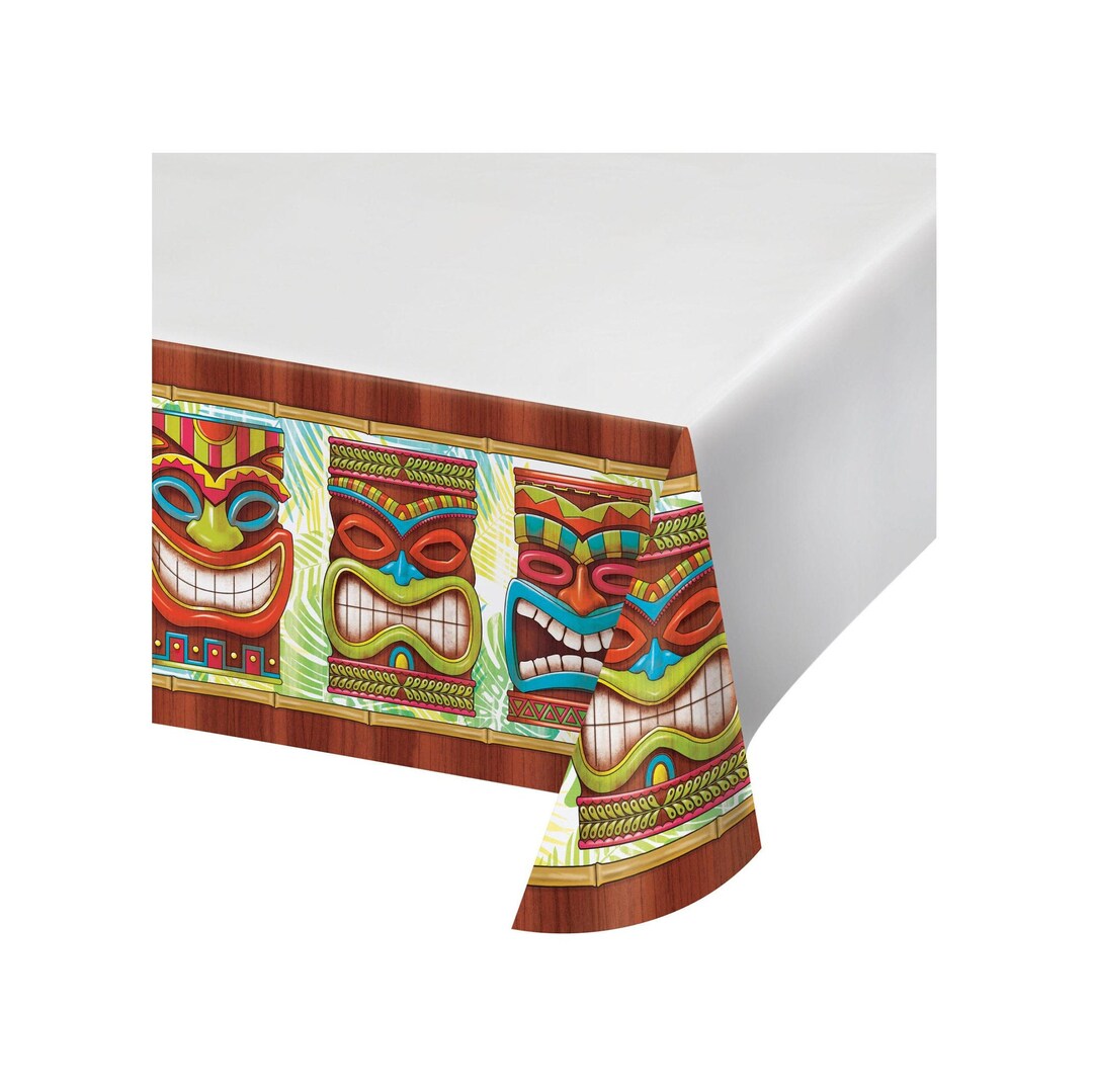 Tiki Tablecloth Luau Party, Party Tablecloth, Party Decorations, Hawaii