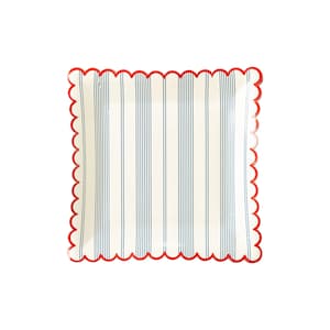Red White & Blue Plates - Patriotic Party Decorations, 4th Of July Party Supplies, Patriotic Birthday Plates, Independence Day Party Decor
