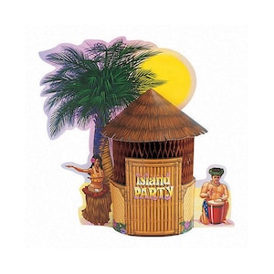 Tiki Centerpiece - Party Decorations, Hawaii Party, Hawaiian Party, Tropical Party, Luau Party, Aloha Party, Birthday Decorations