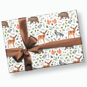 Titiweet Woodland Baby Shower 12 Sheets Animal Wrapping Paper for Baby Boys  Girls, 20 x 28 Inches Per Sheet