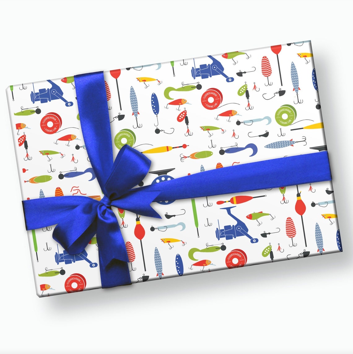 Tackle Wrapping Paper Fish Wrapping Paper Fishing Wrapping - Etsy